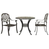 vidaXL 3-tlg. Bistro-Set Bronzen Aluminiumguss