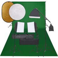 vidaXL Fotostudio-Set mit Beleuchtung, Hintergrund und Reflektor