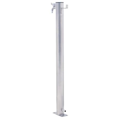 vidaXL Wassersäule für den Garten 60 cm Edelstahl Rund