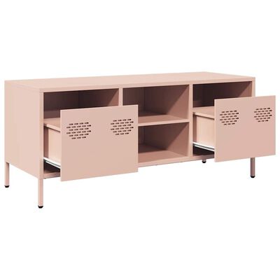 vidaXL TV-Schrank Rosa 101,5x39x43,5 cm Kaltgewalzter Stahl