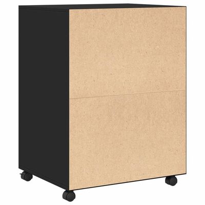 vidaXL Rollschrank Schwarz 60x48x81 cm Holzwerkstoff