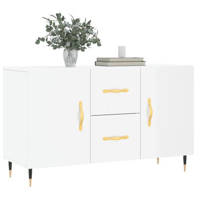 vidaXL Sideboard Hochglanz-Weiß 100x36x60 cm Holzwerkstoff