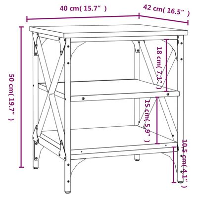 vidaXL Beistelltische 2 Stk. Braun Eichen-Optik 40x42x50 cm