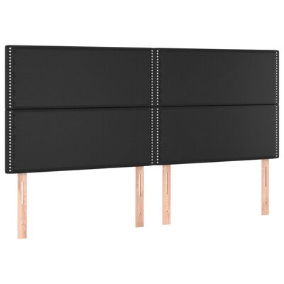 vidaXL Kopfteile 4 Stk. Schwarz 80x5x78/88 cm Kunstleder