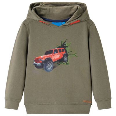 Kinder-Kapuzenpullover Khaki 104