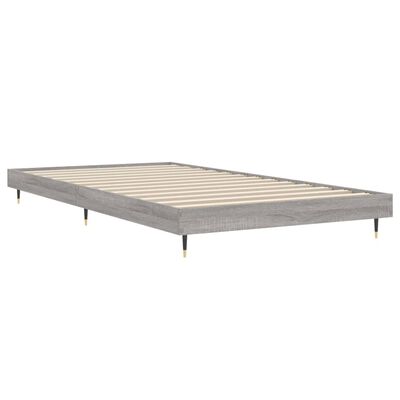 vidaXL Bettgestell Grau Sonoma 90x190 cm Holzwerkstoff