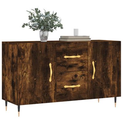 vidaXL Sideboard Räuchereiche 100x36x60 cm Holzwerkstoff