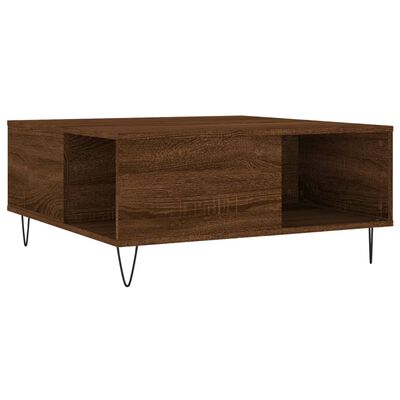 vidaXL Couchtisch Braun Eichen-Optik 80x80x36,5 cm Holzwerkstoff