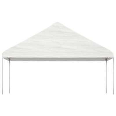 vidaXL Pavillon mit Dach Weiß 6,69x5,88x3,75 m Polyethylen