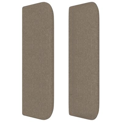 vidaXL Kopfteil mit Ohren Taupe 83x16x78/88 cm Stoff