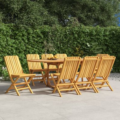 vidaXL Gartenstühle 8 Stk. Klappbar 47x47x89 cm Massivholz Teak