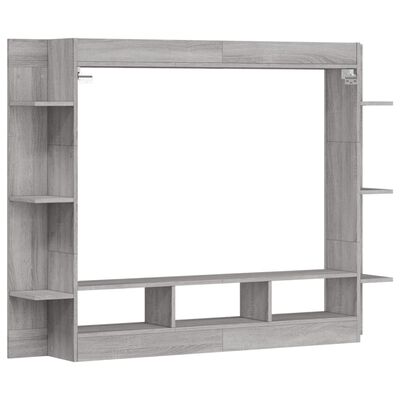 vidaXL TV-Schrank Grau Sonoma 152x22x113 cm Holzwerkstoff