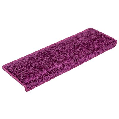 vidaXL Teppich-Treppenstufen 15 Stk. 65x21x4 cm Violett