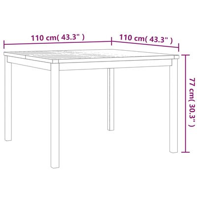 vidaXL 3-tlg. Garten-Essgruppe Massivholz Teak