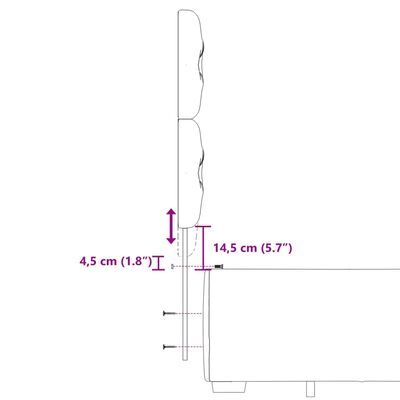 vidaXL Boxspringbett mit Matratze Blau 120x190 cm Samt