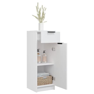 vidaXL Badschrank Weiß 32x34x90 cm Holzwerkstoff