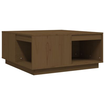 vidaXL Couchtisch Honigbraun 80x81x36,5 cm Massivholz Kiefer