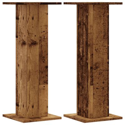 vidaXL Pflanzenständer 2 Stk. Altholz-Optik 30x30x80 cm Holzwerkstoff