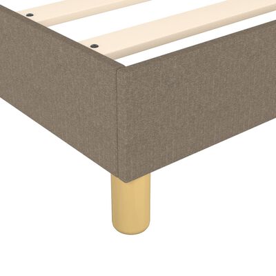 vidaXL Boxspringbett mit Matratze Taupe 100x200 cm Stoff