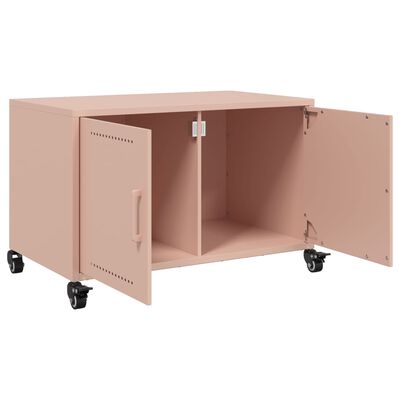 vidaXL TV-Schrank Rosa 68x39x43,5 cm Stahl