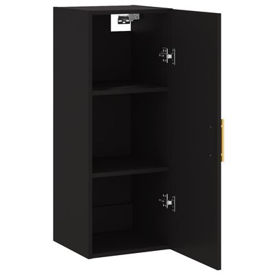 vidaXL Wandschrank Schwarz 34,5x34x90 cm