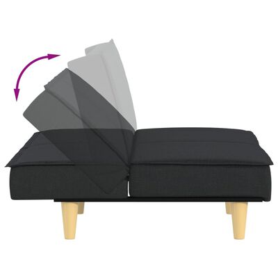 vidaXL Schlafsofa Schwarz Stoff