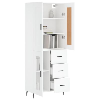 vidaXL Highboard Weiß 69,5x34x180 cm Holzwerkstoff