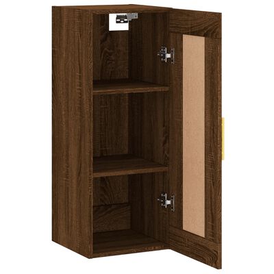 vidaXL Wandschrank Braun Eichen-Optik 34,5x34x90 cm Holzwerkstoff