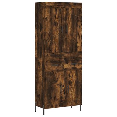 vidaXL Highboard Räuchereiche 69,5x34x180 cm Holzwerkstoff