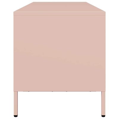 vidaXL TV-Schrank Rosa 135x39x43,5 cm Kaltgewalzter Stahl