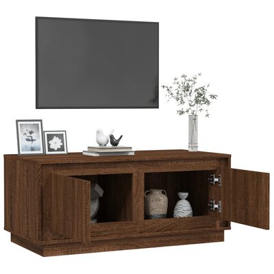 vidaXL Couchtisch Braun Eichen-Optik 102x50x44 cm Holzwerkstoff