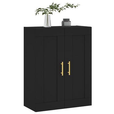 vidaXL Wandschrank Schwarz 69,5x34x90 cm Holzwerkstoff