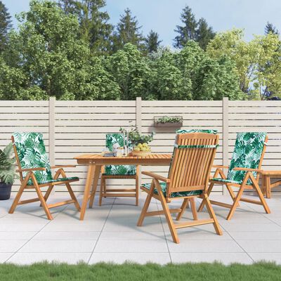 vidaXL Gartenstühle mit Kissen 4 Stk. Massivholz Teak