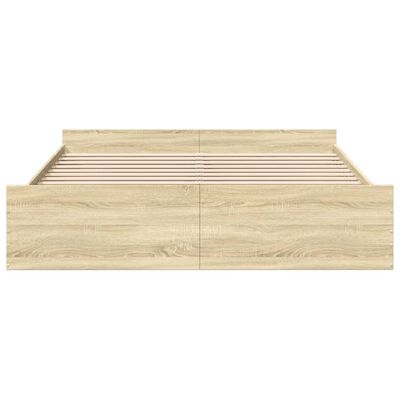 vidaXL Bettgestell mit Schubladen Sonoma-Eiche 180x200cm Holzwerkstoff