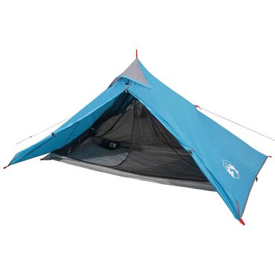 vidaXL Tipi-Campingzelt 1 Person Blau Wasserdicht