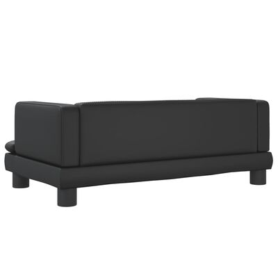 vidaXL Kindersofa Schwarz 80x45x30 cm Kunstleder