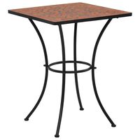 vidaXL Mosaik-Bistrotisch Terrakottarot 60 cm Keramik