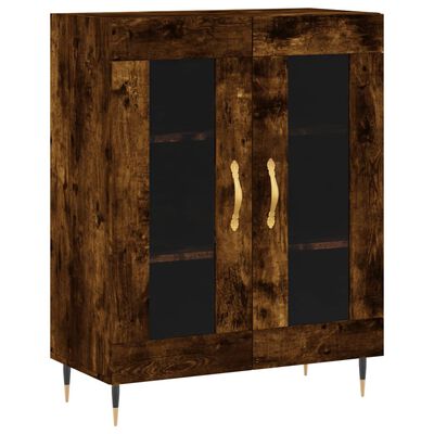 vidaXL Highboard Räuchereiche 69,5x34x180 cm Holzwerkstoff