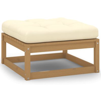 vidaXL 10-tlg. Garten-Lounge-Set mit Kissen Honigbraun Massivholz