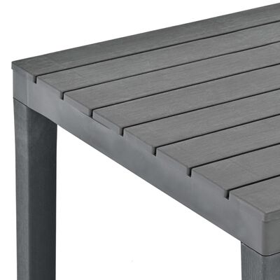 vidaXL Gartentisch Anthrazit 78x78x72 cm Kunststoff