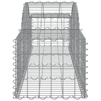 vidaXL Gabionen mit Hochbogen 12 Stk. 200x50x40/60 cm Verzinktes Eisen