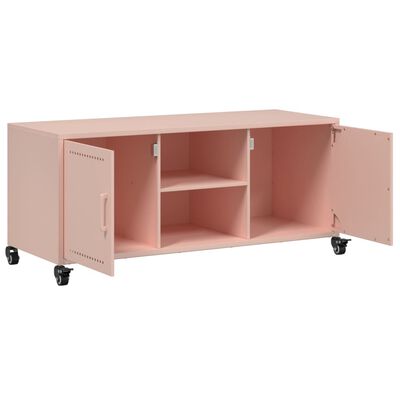 vidaXL TV-Schrank Rosa 100,5x39x43,5 cm Stahl