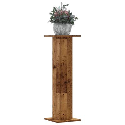 vidaXL Pflanzenständer 2 Stk. Altholz-Optik 30x30x95 cm Holzwerkstoff