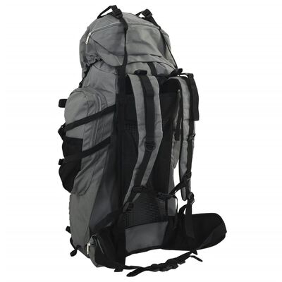 vidaXL Wanderrucksack Grau 60 L Oxford-Gewebe