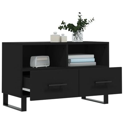 vidaXL TV-Schrank Schwarz 80x36x50 cm Holzwerkstoff