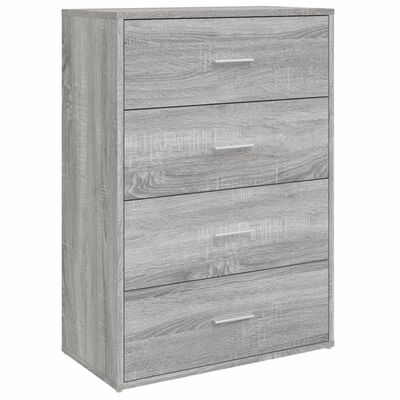 vidaXL Sideboard Grau Sonoma 60x31x84 cm Holzwerkstoff