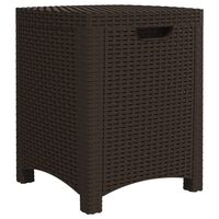 vidaXL Garten-Aufbewahrungsbox 39x39x46 cm PP Rattan Braun