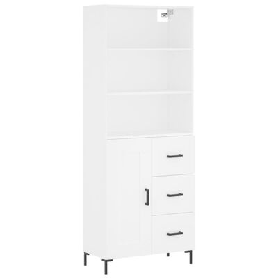 vidaXL Highboard Weiß 69,5x34x180 cm Holzwerkstoff