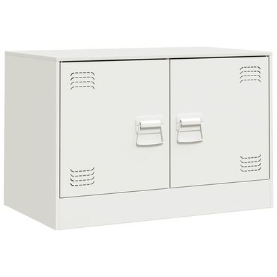 vidaXL TV-Schrank Weiß 67x39x44 cm Stahl