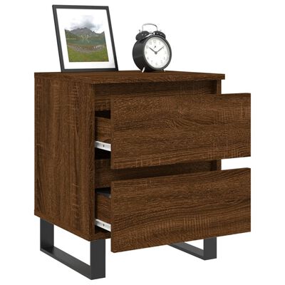 vidaXL Nachttische 2 Stk. Braun Eichen-Optik 40x35x50 cm Holzwerkstoff